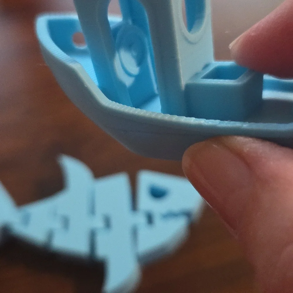 3-D Printed Shark And Boat Toys Set
